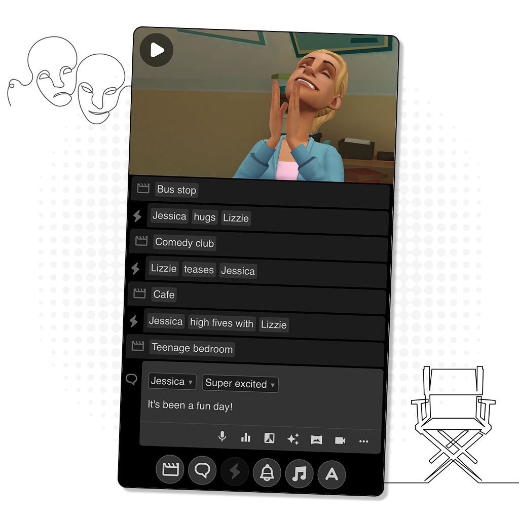 Screenshot from Plotagon Story mobile app.