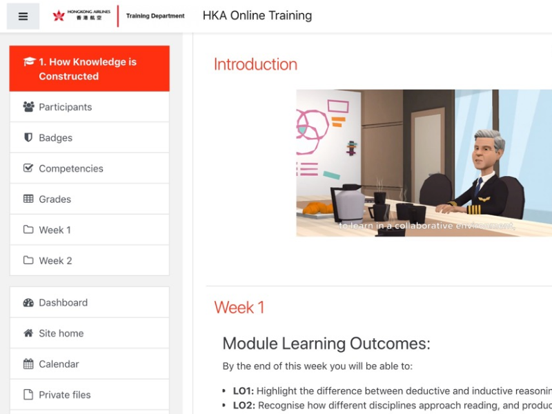 Preview of HKA Pilot training portal